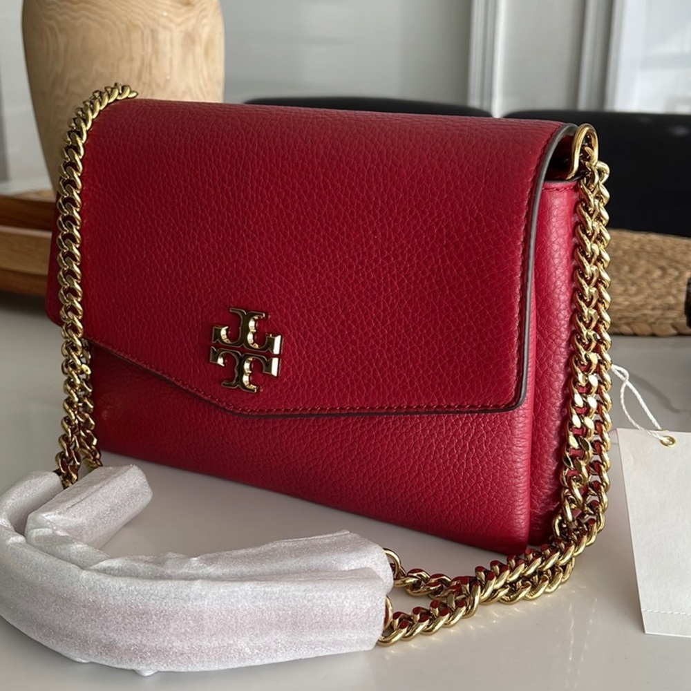 Tory Burch Kira Chain Crossbody Shoulder Pebble Leather Bag - Picture 2 of 12